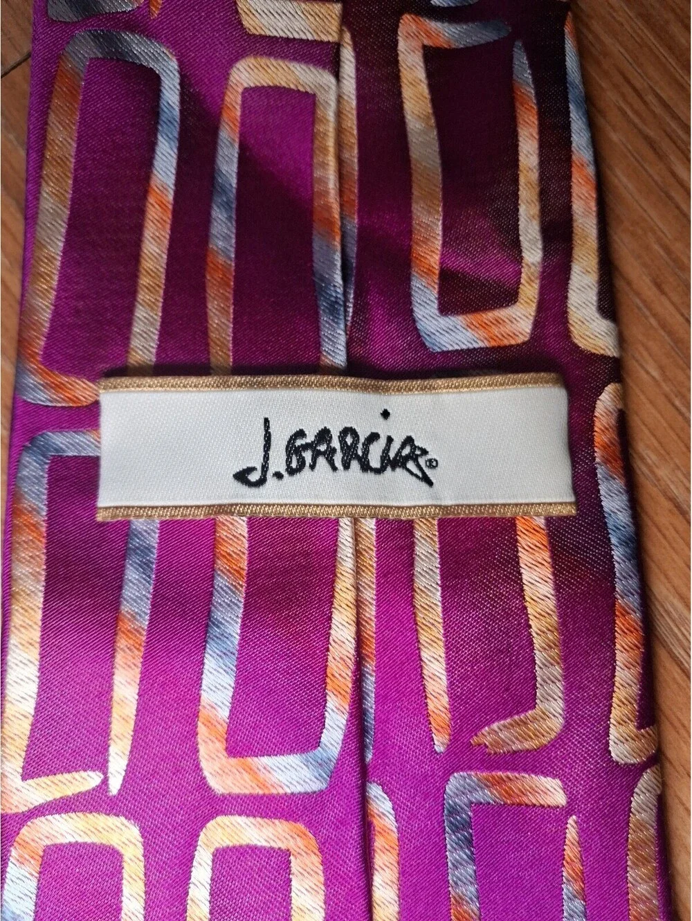 LIMITED EDITION VINTAGE Jerry Garcia Silk Tie Magenta Wide